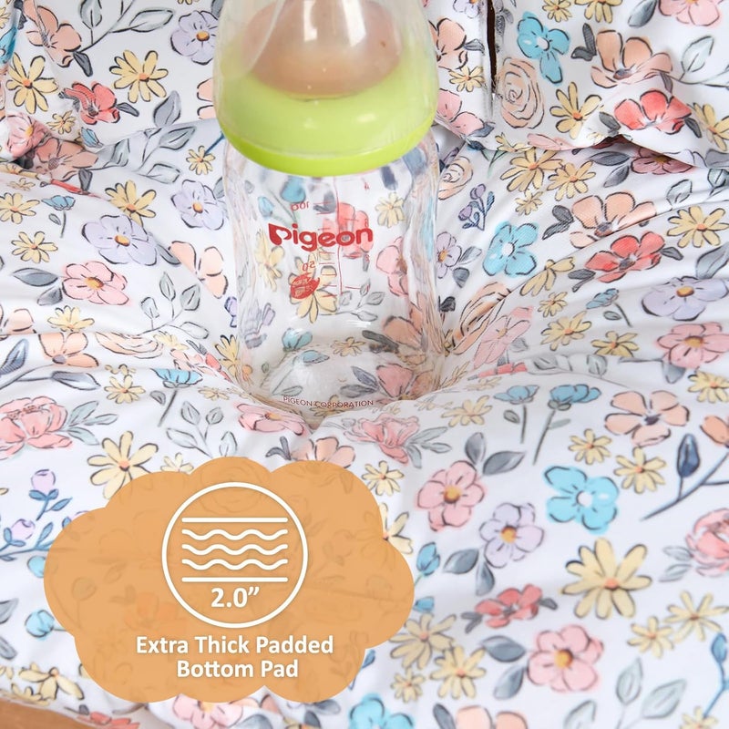 DADOUMAN Extra Padded Soft Dining Chair Seat Cushion, Wateproof & Wipe Clean Cushion for Stokke Tripp Trapp High Chair, 18" L x 11" W, Compatible & Convertible Design (Blooming Flowers) - Image 5